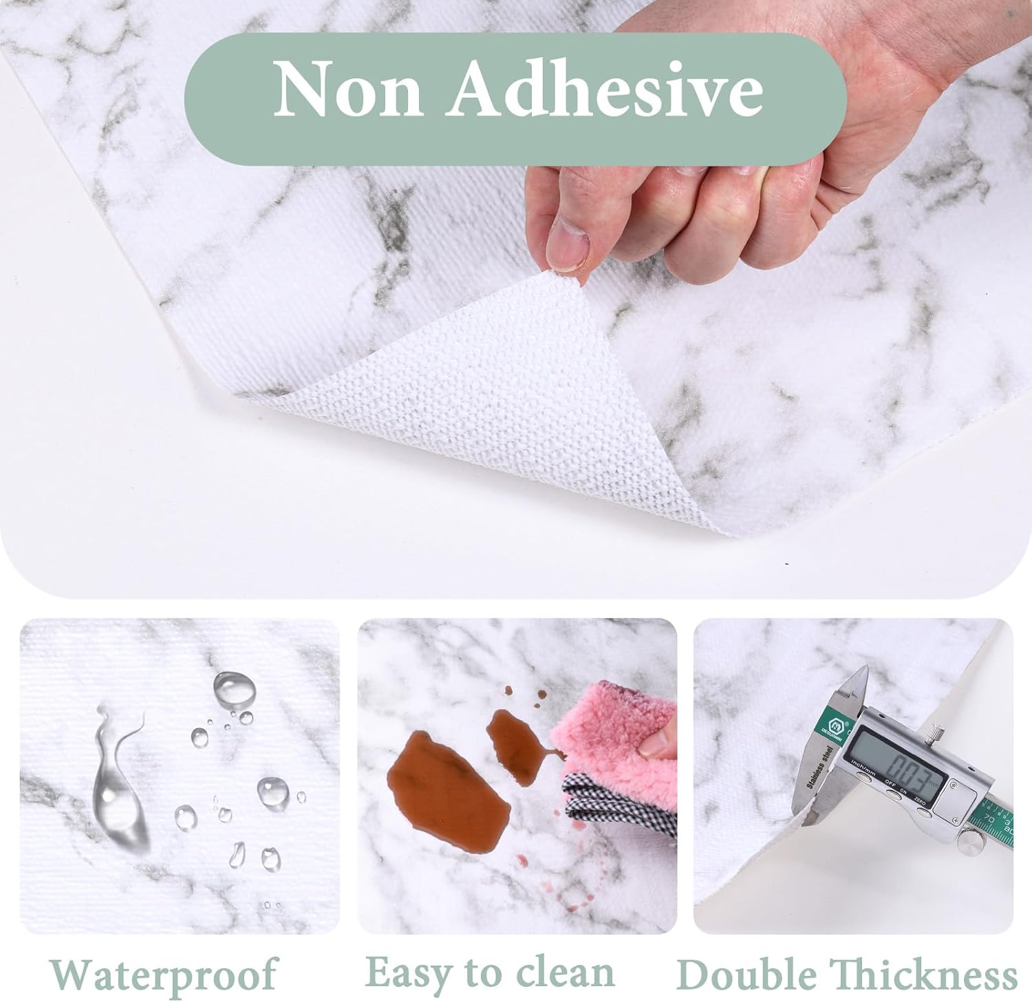Thumbnail 3 de Easy Liners 12 in x 20 ft Marble Shelf Liner — Non Slip Kitchen