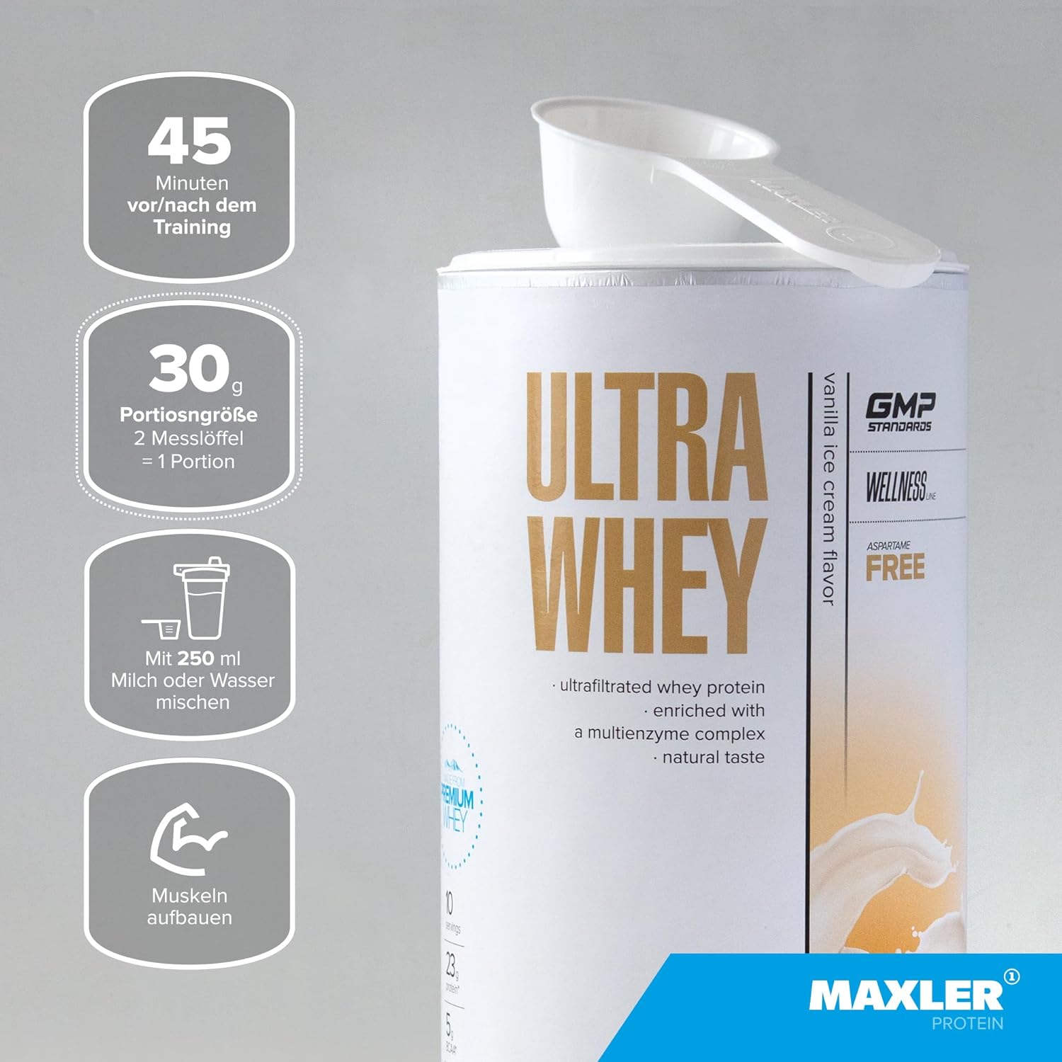 Thumbnail 3 de Maxler Ultra Whey Protein Pistacchio & Cioccolato Bianco in polvere da 300 g