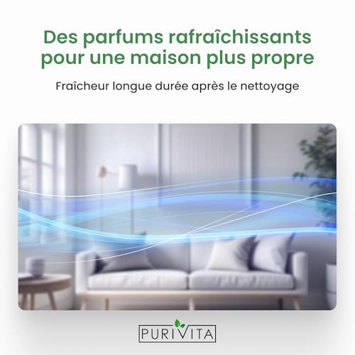 Detalle de PURIVITA Nettoyant Sol Concentré Aspirateur Laveur – Magnolia, 1L