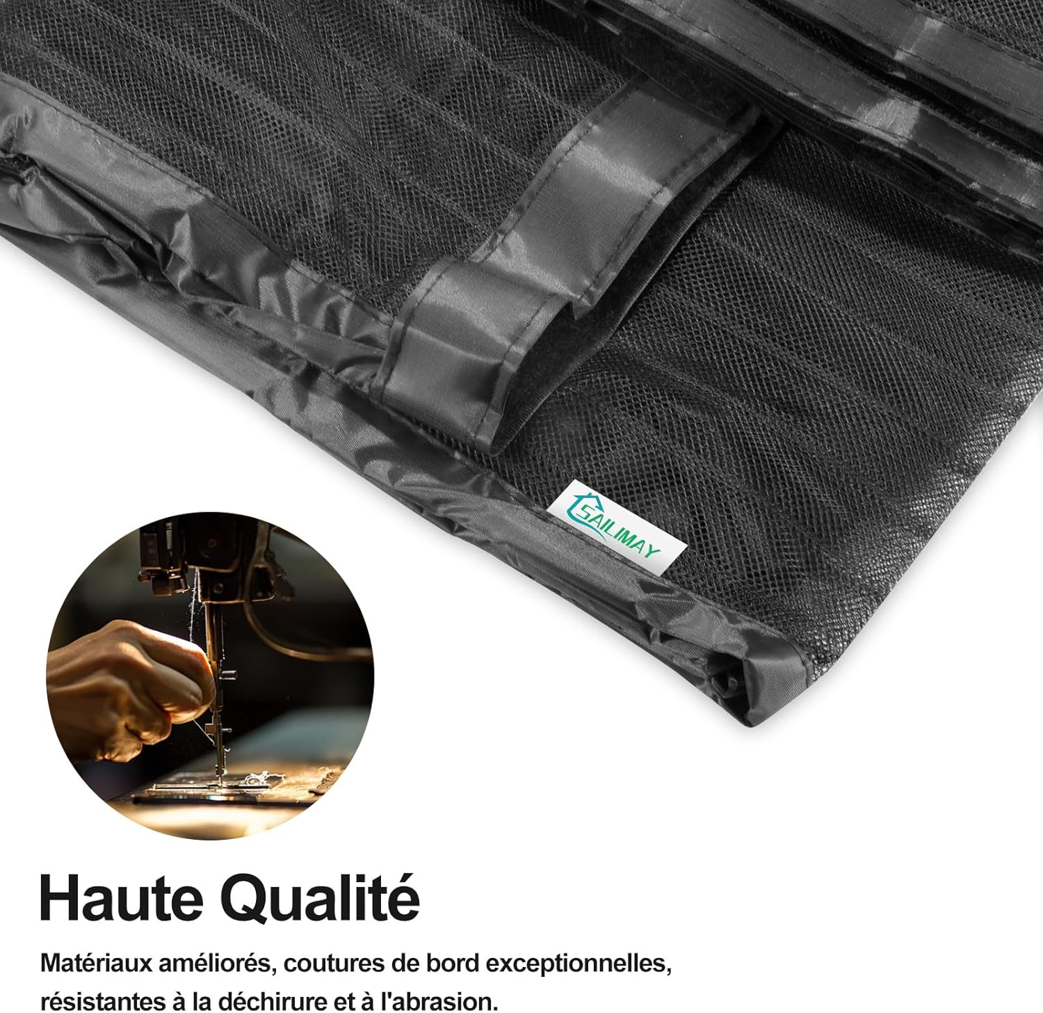 Thumbnail 6 de SAILIMAY Moustiquaire Fenêtre Magnétique 100x120cm – Fermeture automatique, sans perçage, moitié noire