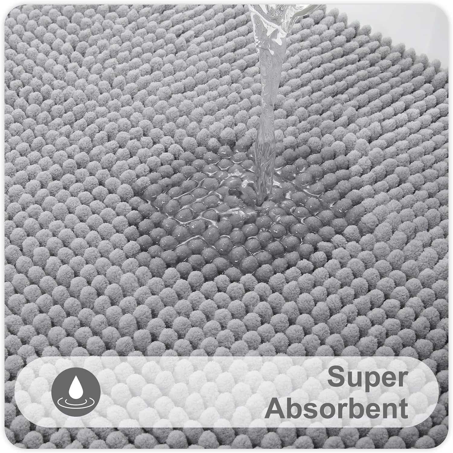 Thumbnail 4 de smiry Non Slip Chenille Bath Mat 40 x 60 cm