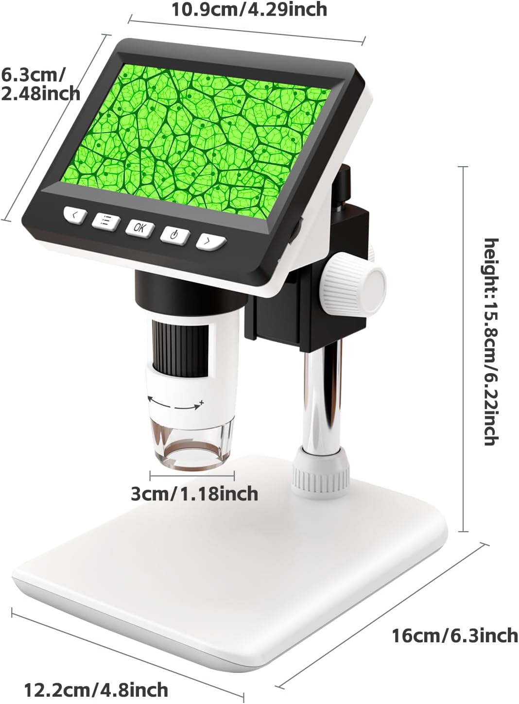 Detalle 2 de GlobalCrown Digital Microscope 50โ1000X ๐ฌ
