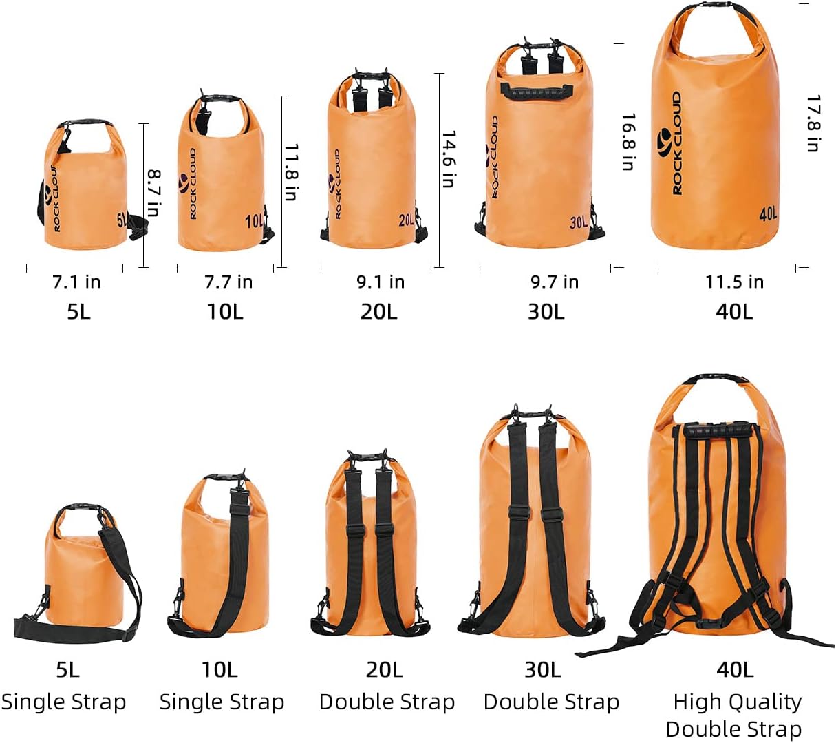 Detalle 2 de ROCK CLOUD Dry Bag Waterproof 40 L