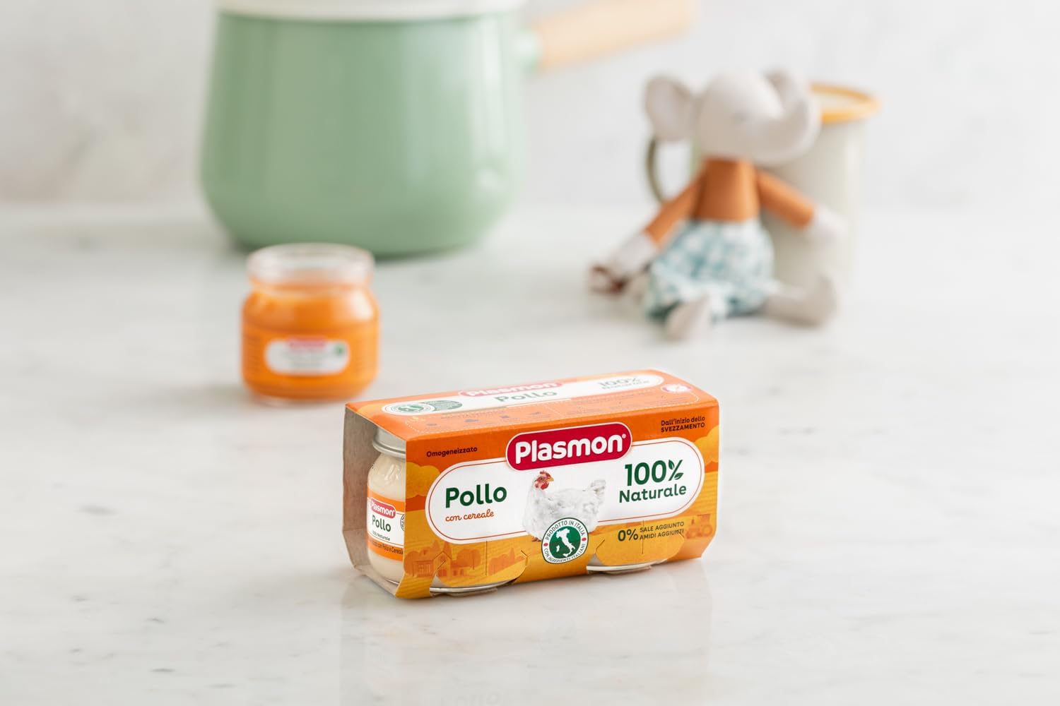 Detalle de Omogeneizzato Pollo Plasmon 12x80g – naturale, senza sale né olio aggiunti