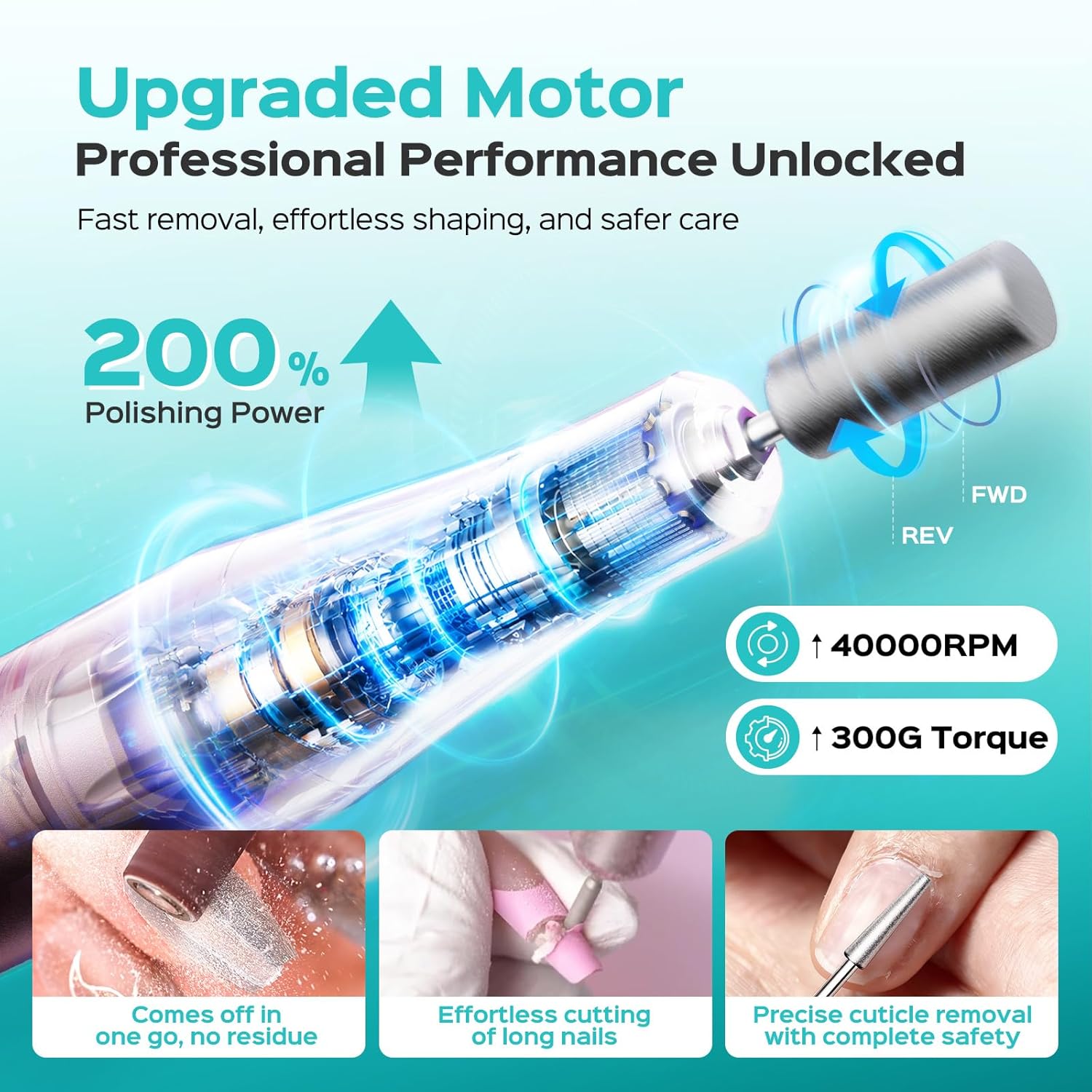 Thumbnail 2 de COSLUS Electric Nail Drill 40000 RPM 💅