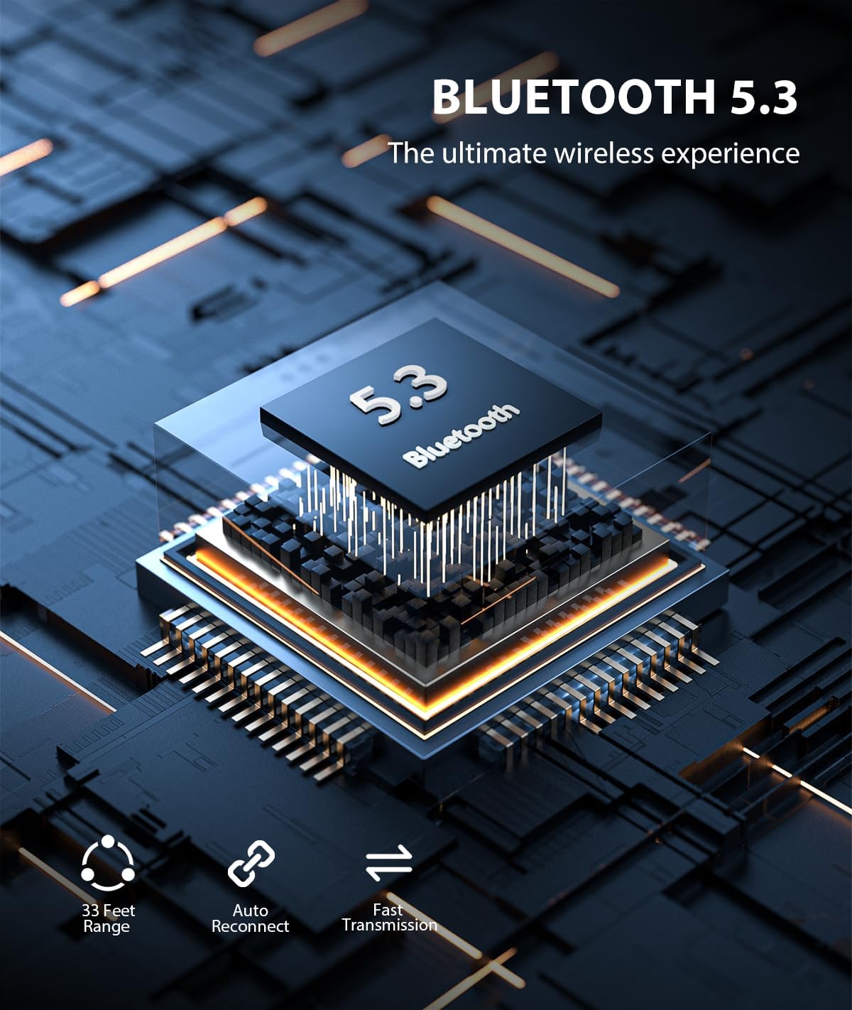 Detalle de COMSOON AUX Bluetooth Adapter for Car with LED Screen (Bluetooth 5.3, 3.5mm) for Music & Hands-Free Calls