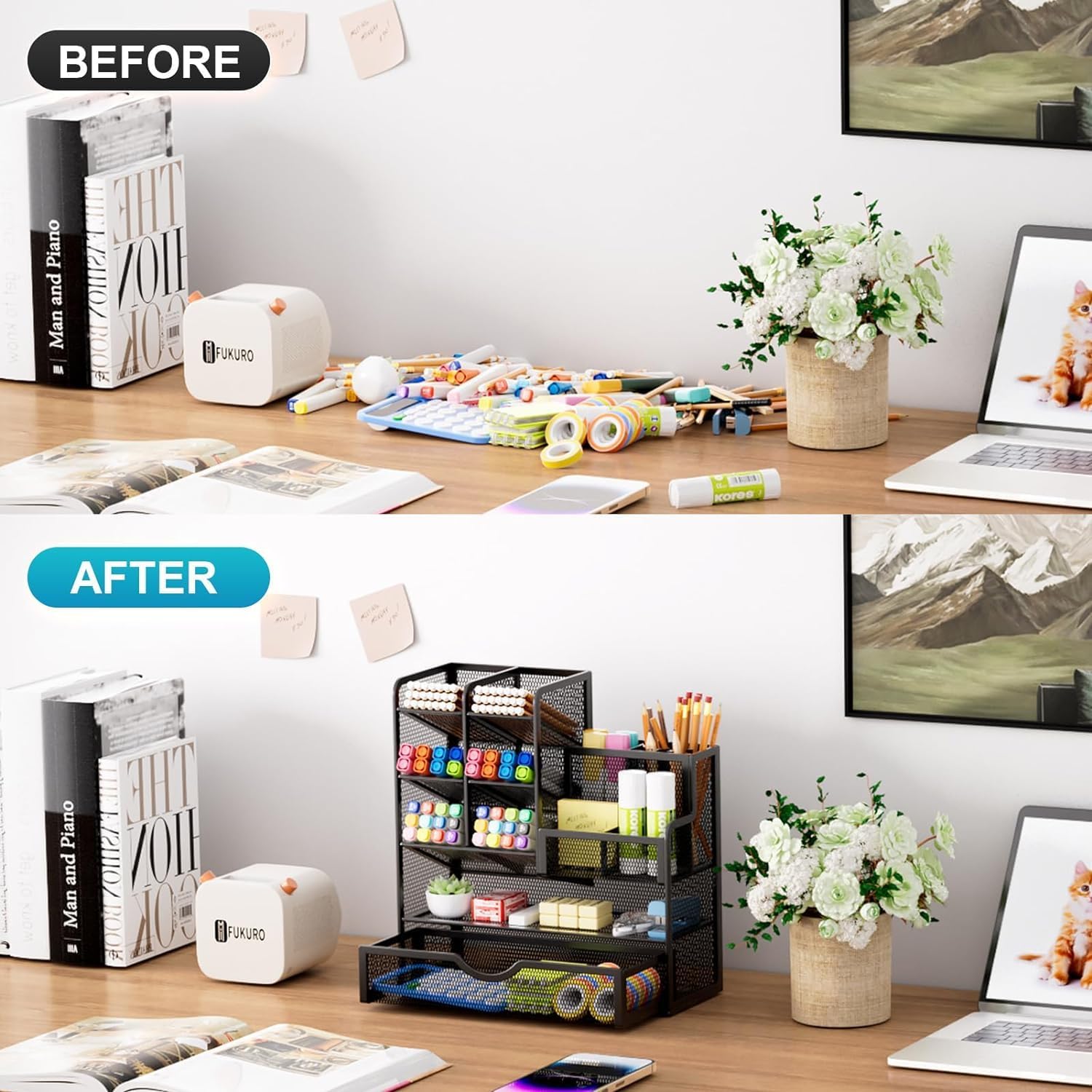 Thumbnail 2 de Marbrasse Mesh Desk Organiser