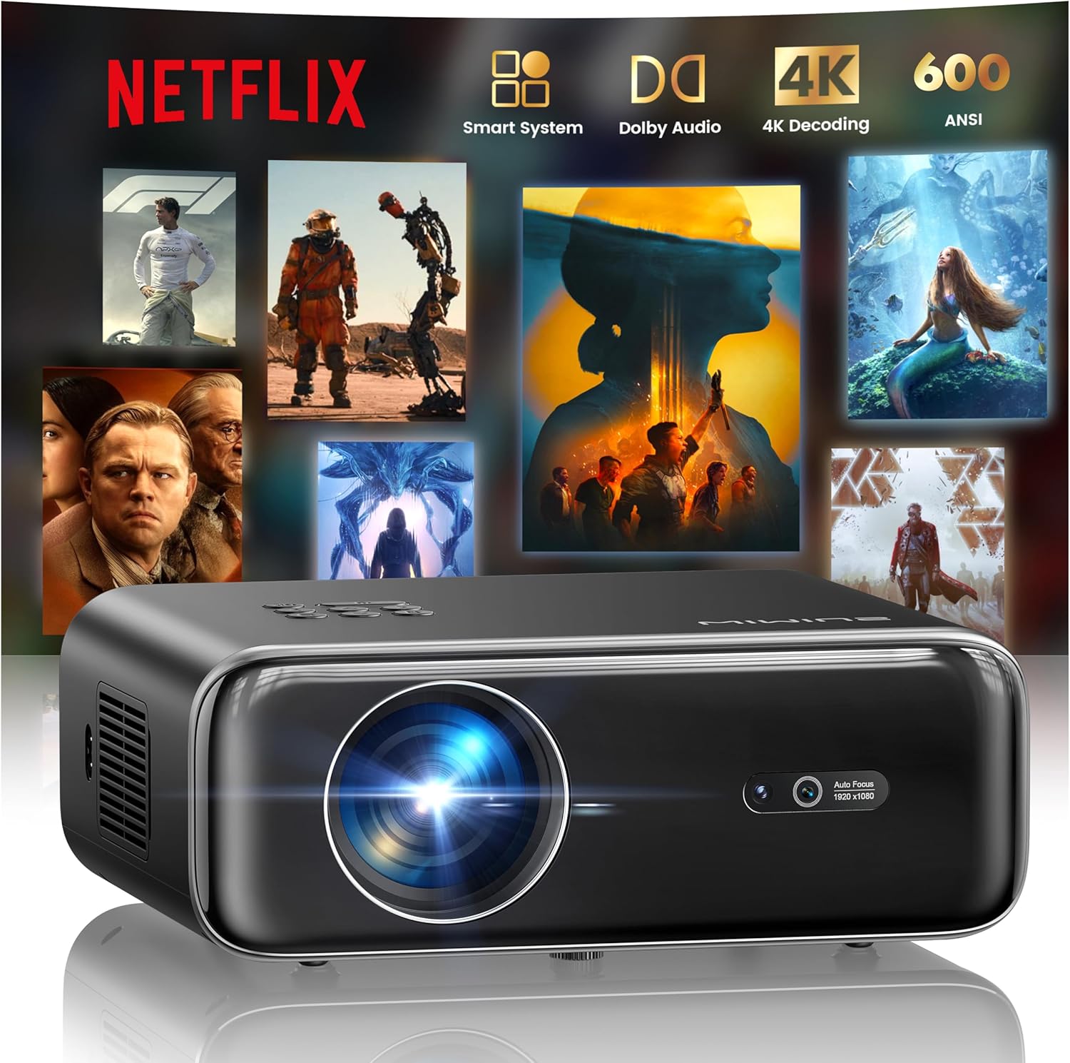 Detalle de P62 Pro 800ANSI Smart Outdoor Projector 📽