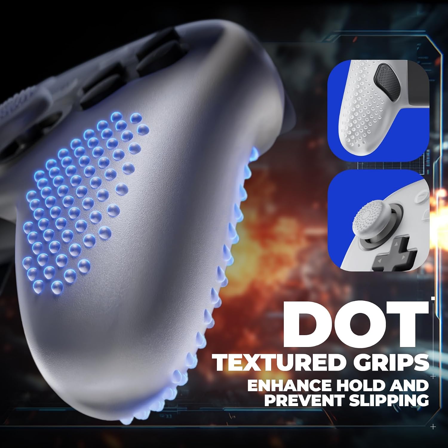 Detalle de PlayVital Silicone Cover Skin for Nintendo Switch 2 Pro Controller