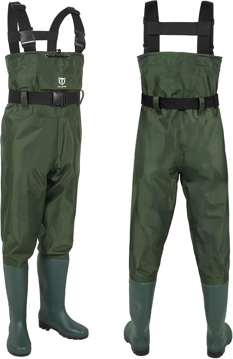 Detalle 2 de TIDEWE Bootfoot Chest Wader 2-Ply Nylon/PVC Waterproof Fishing Gear