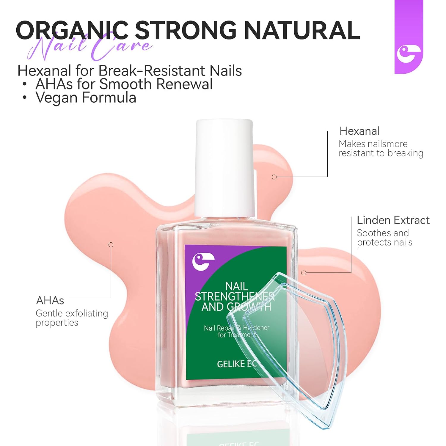 Thumbnail 6 de gelike ec Nail Strengthener Nude Blush