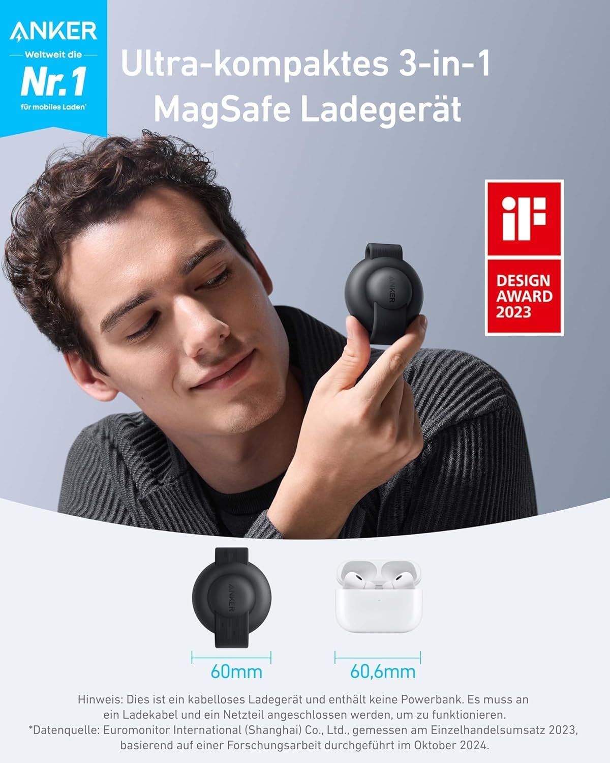 Detalle 2 de Anker MagGo kabellose Ladestation 15W