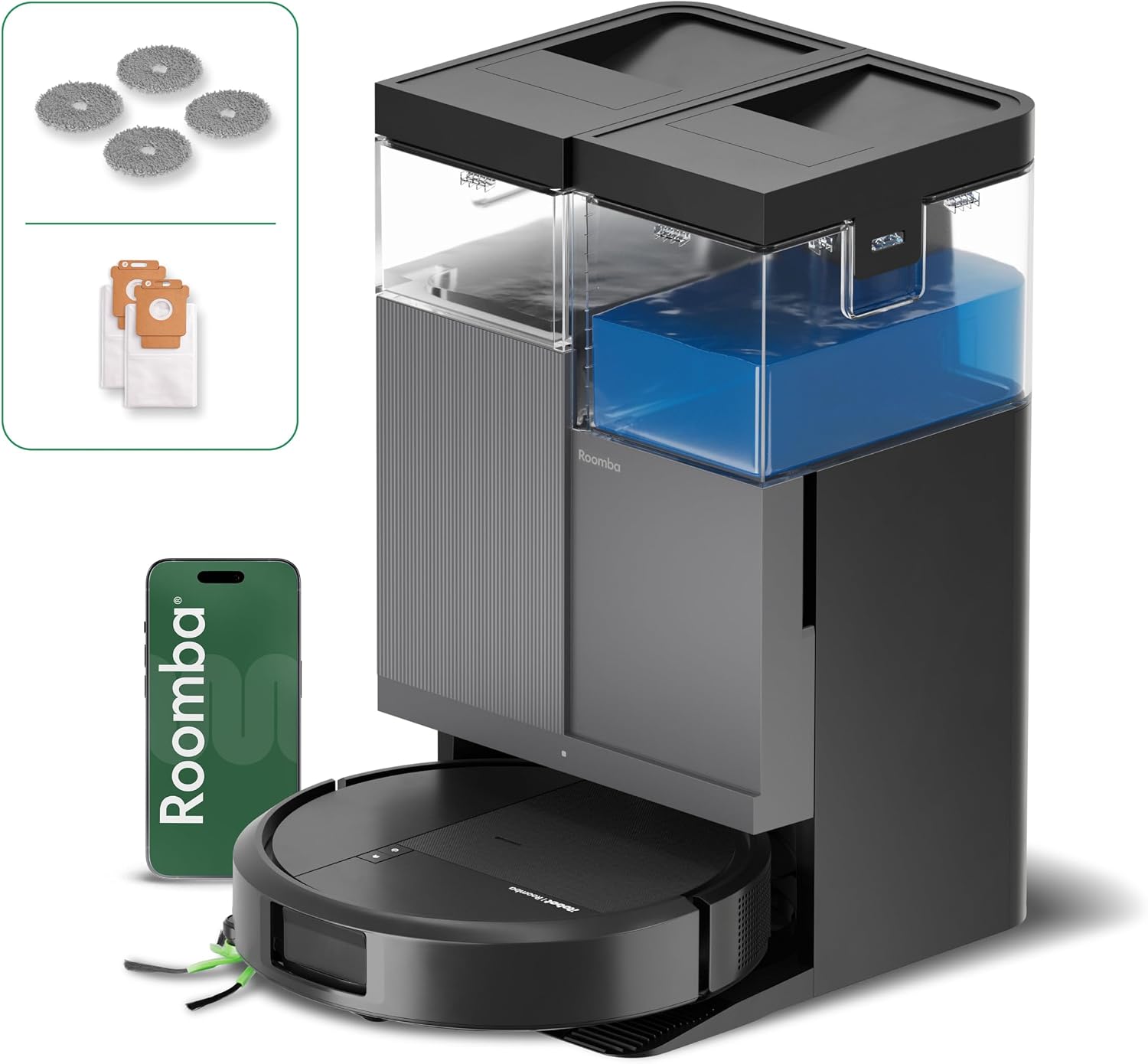 Detalle de iRobot Roomba Plus 415 Combo Robot + AutoWash – Nettoyage et lavage des sols en un seul passage