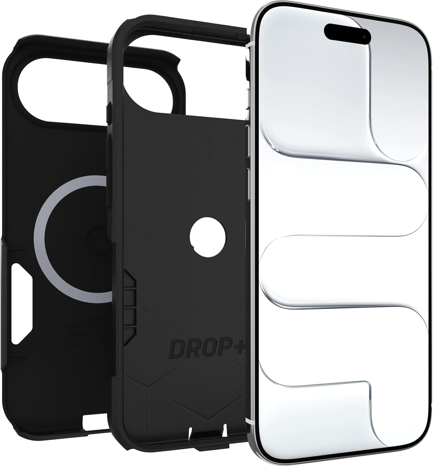 Detalle de OtterBox Commuter Series MagSafe per iPhone Air: custodia resistente con protezione 3x MIL-STD 810G e sistema MagSafe