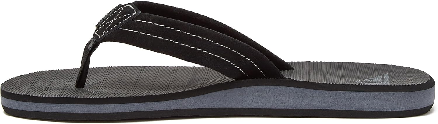 Detalle de Quiksilver Carver Suede Sandalo da Uomo: Sandalo infradito sportivo con supporto all'arco