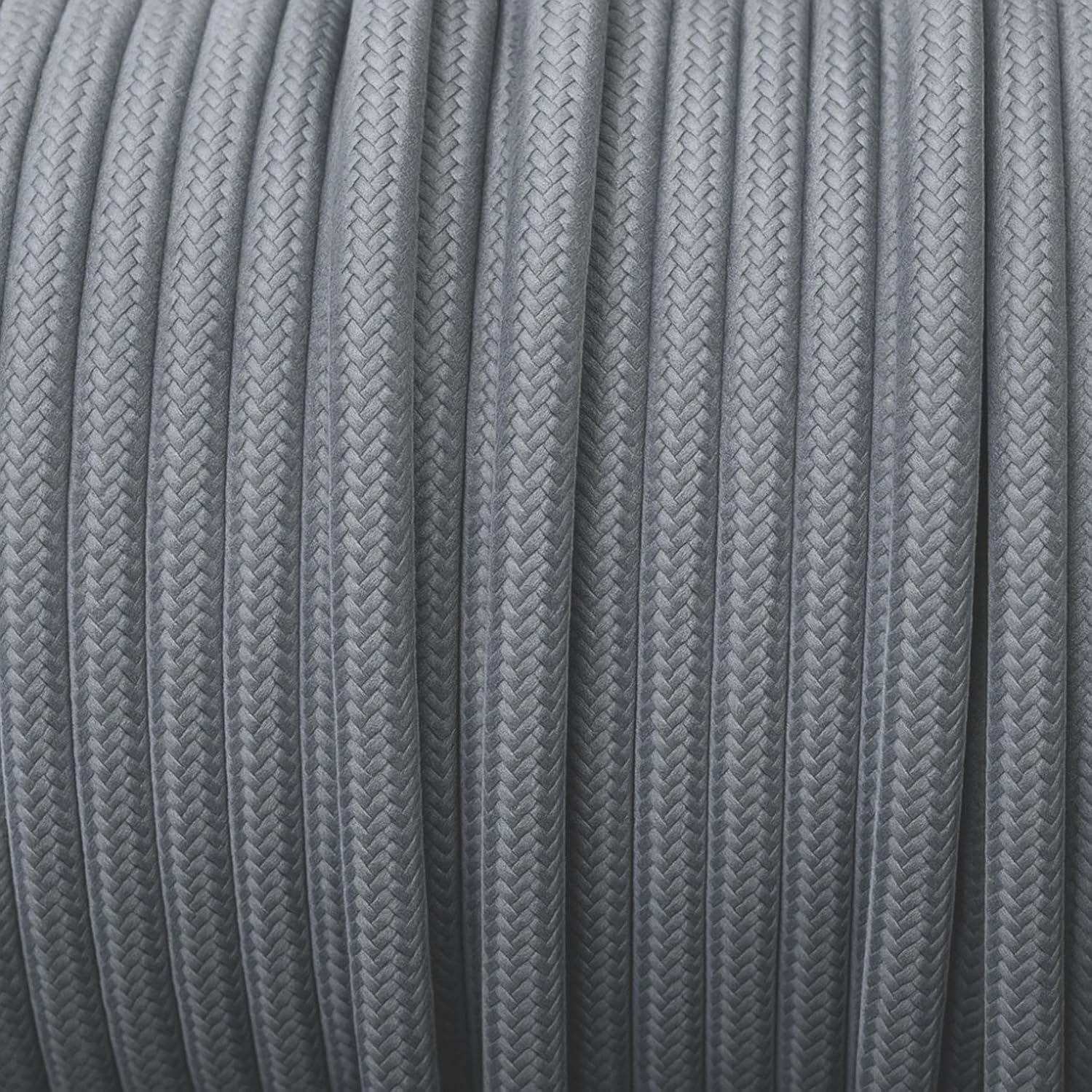 Detalle 2 de smartect Cavo elettrico tessile grigio scuro tripolare (3 x 0,75 mm²), 3 metri