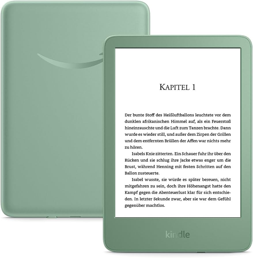 Detalle de Amazon Kindle (neueste Generation, matchagrün) – kompakt, blendfrei und mit 16 GB Speicher