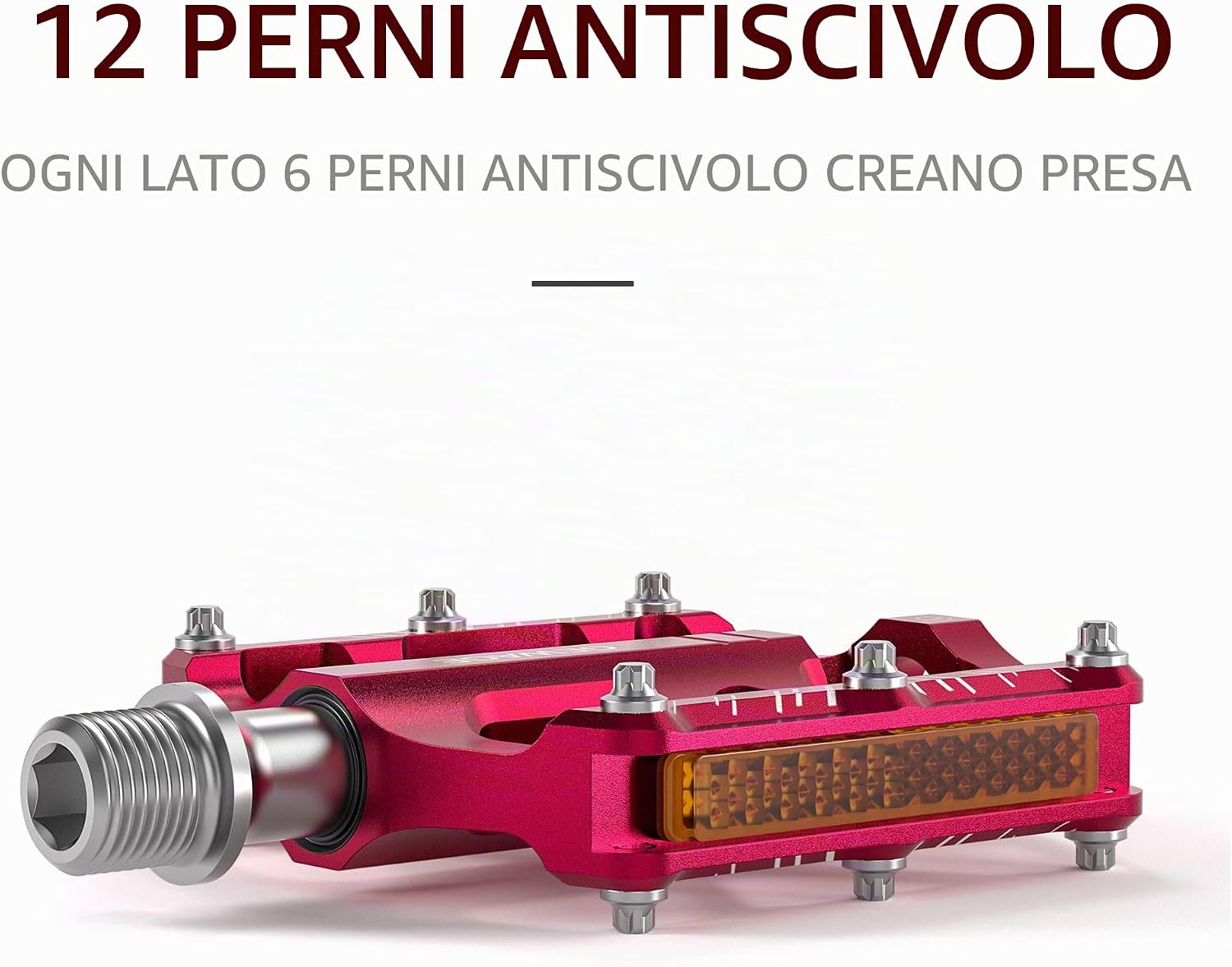 Detalle de GEWAGE pedali pieghevoli per bici, piattaforma antiscivolo CNC in alluminio (9/16) per mini velo e city