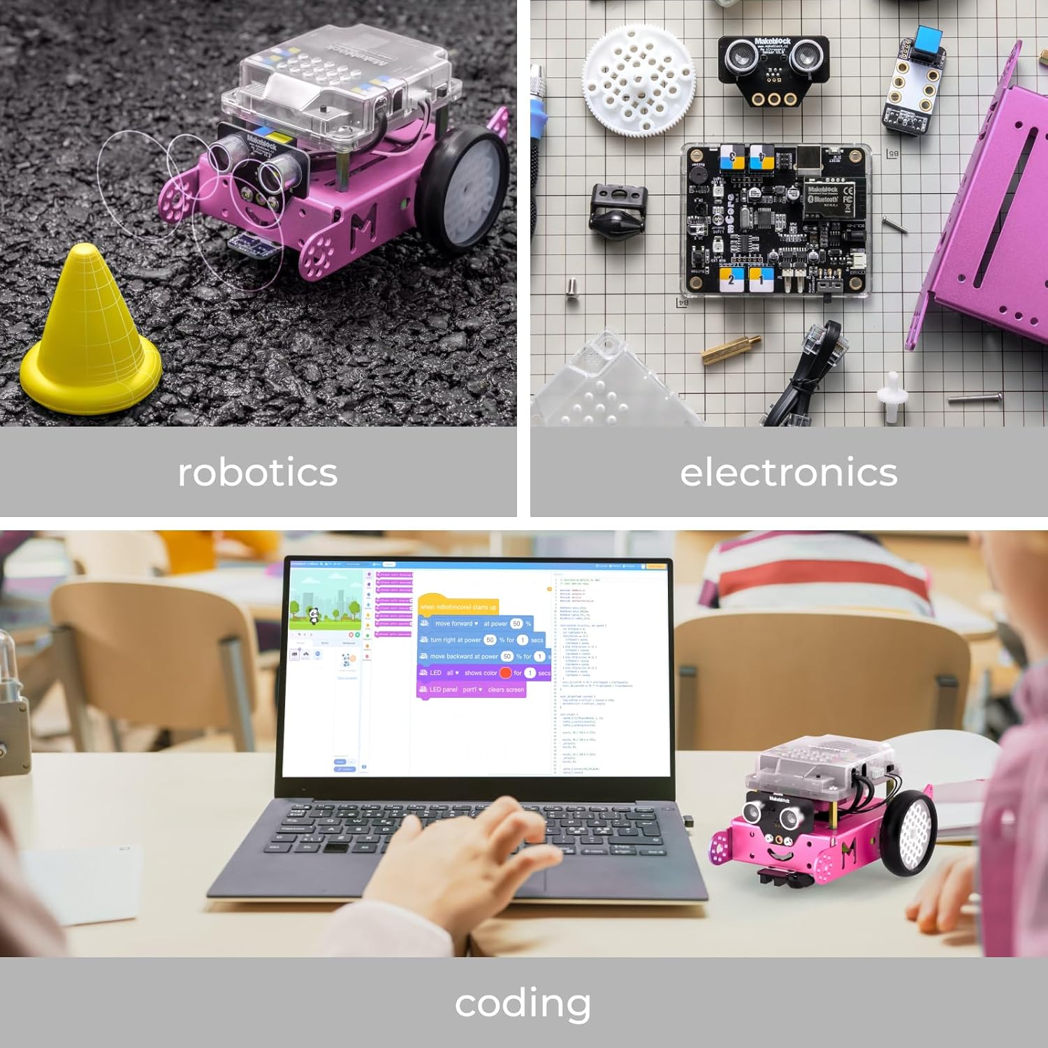 Thumbnail 1 de Makeblock mBot robot STEM programmabile con controllo remoto e app (compatibile con Scratch/Arduino) rosa