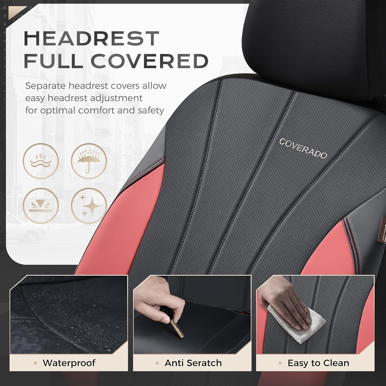 Detalle 2 de Coverado Car Seat Covers for Two Front Seats