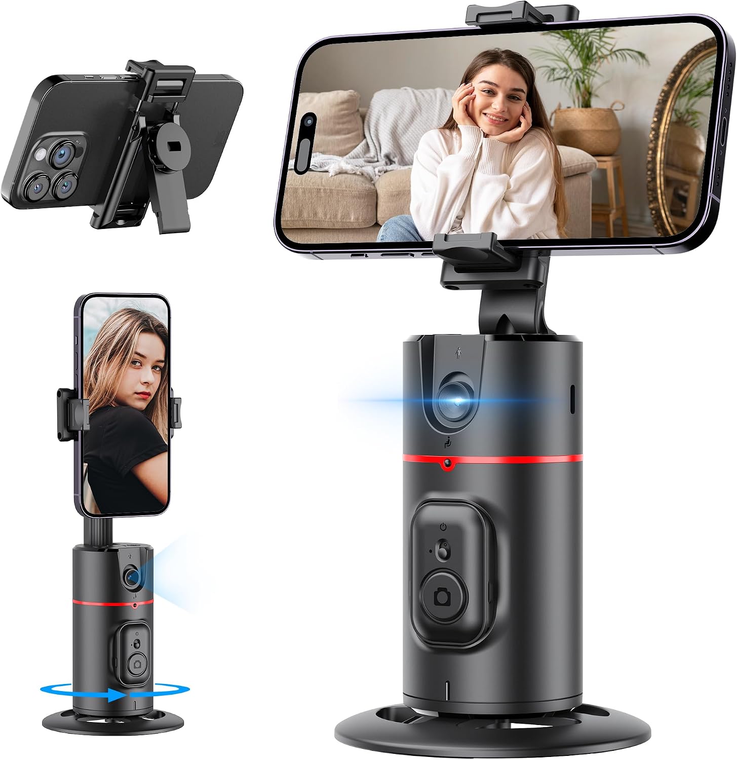 Detalle de Trípode de coche para smartphone 360° seguimiento