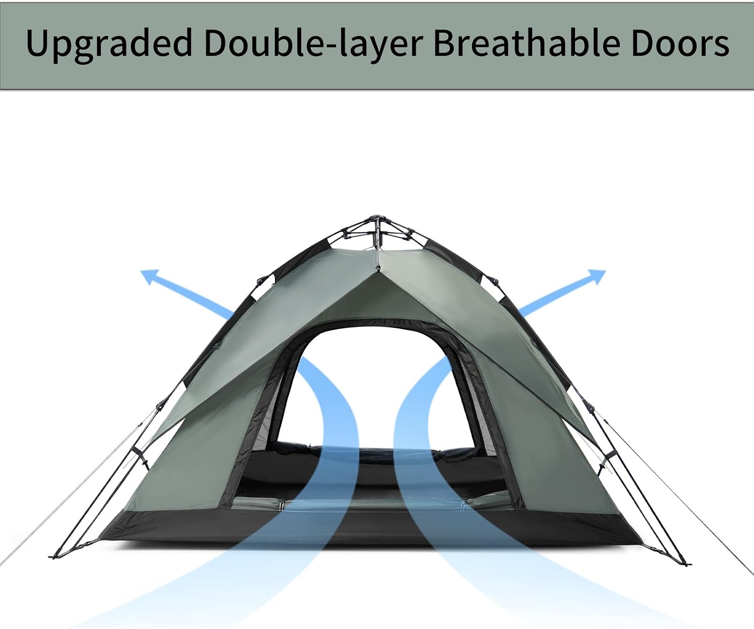 Detalle de Naturehike 3 People Pop-up Camping Tent: pop-uptent voor 3 personen, waterdicht