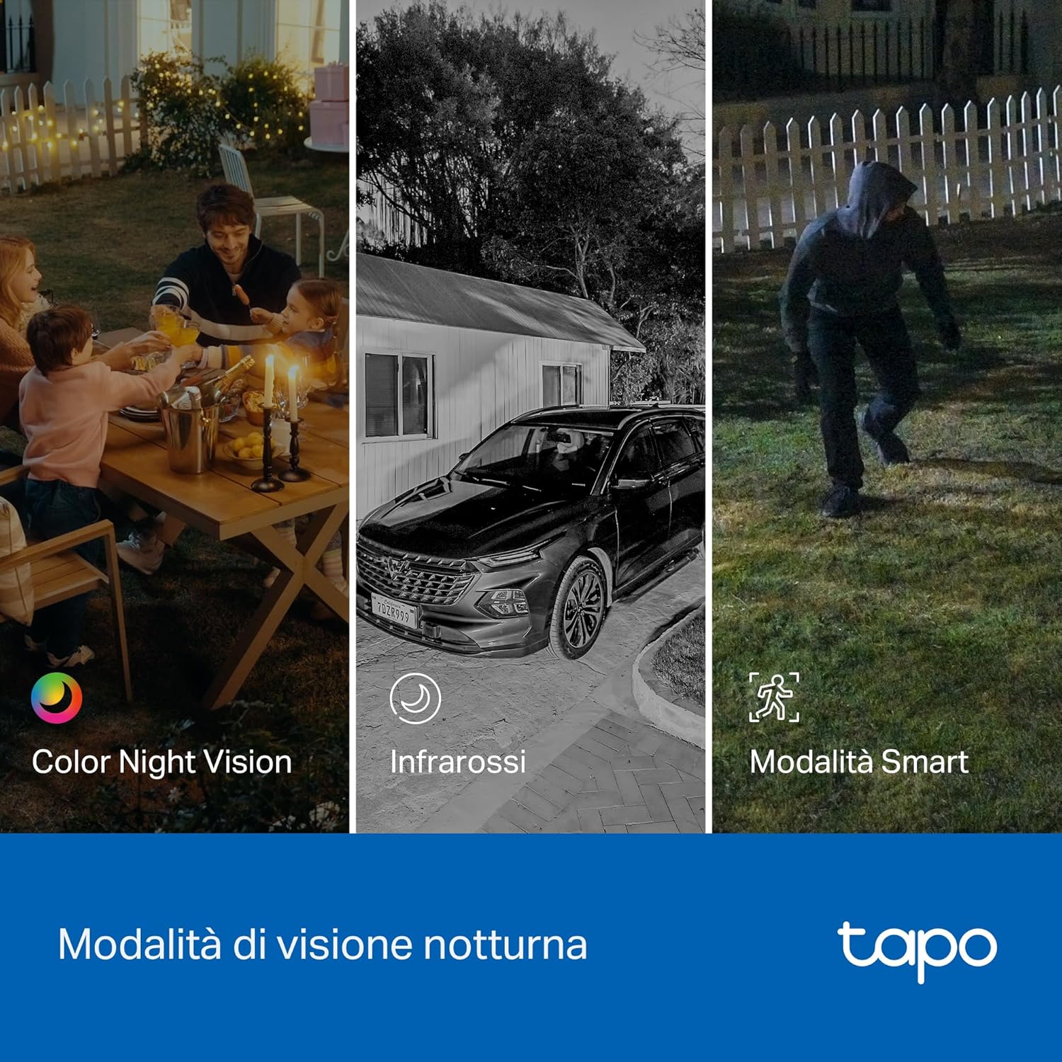 Thumbnail 5 de Tapo C545D: telecamera Wi-Fi esterna a doppio obiettivo 2K (3MP+3MP) con PTZ, AI e audio bidirezionale