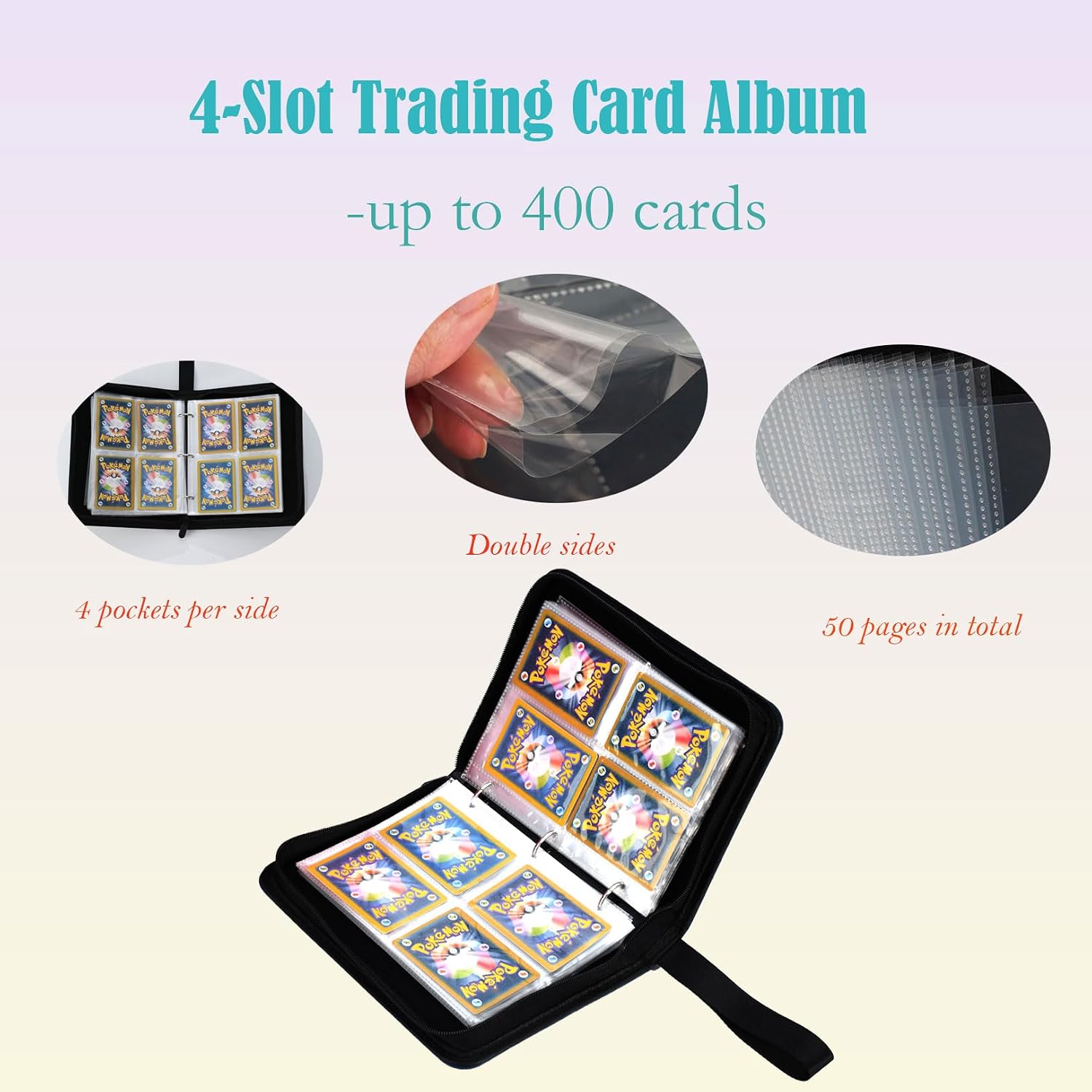 Detalle de VOLUNTRY Trading Card Binder, PU Leather