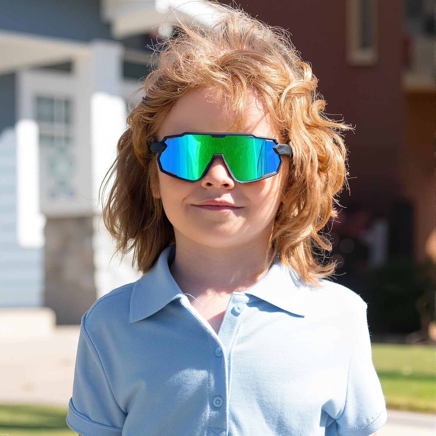 Detalle de Aullwyr occhiali da sole bambino 6-15 anni con protezione UV400 e lenti polarizzate