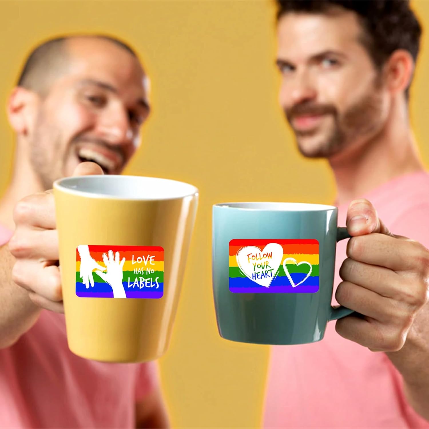 Thumbnail 5 de 1000PCS Pride Stickers Roll for LGBTQ – 8 Rainbow Designs (1.2 x 2 inches)
