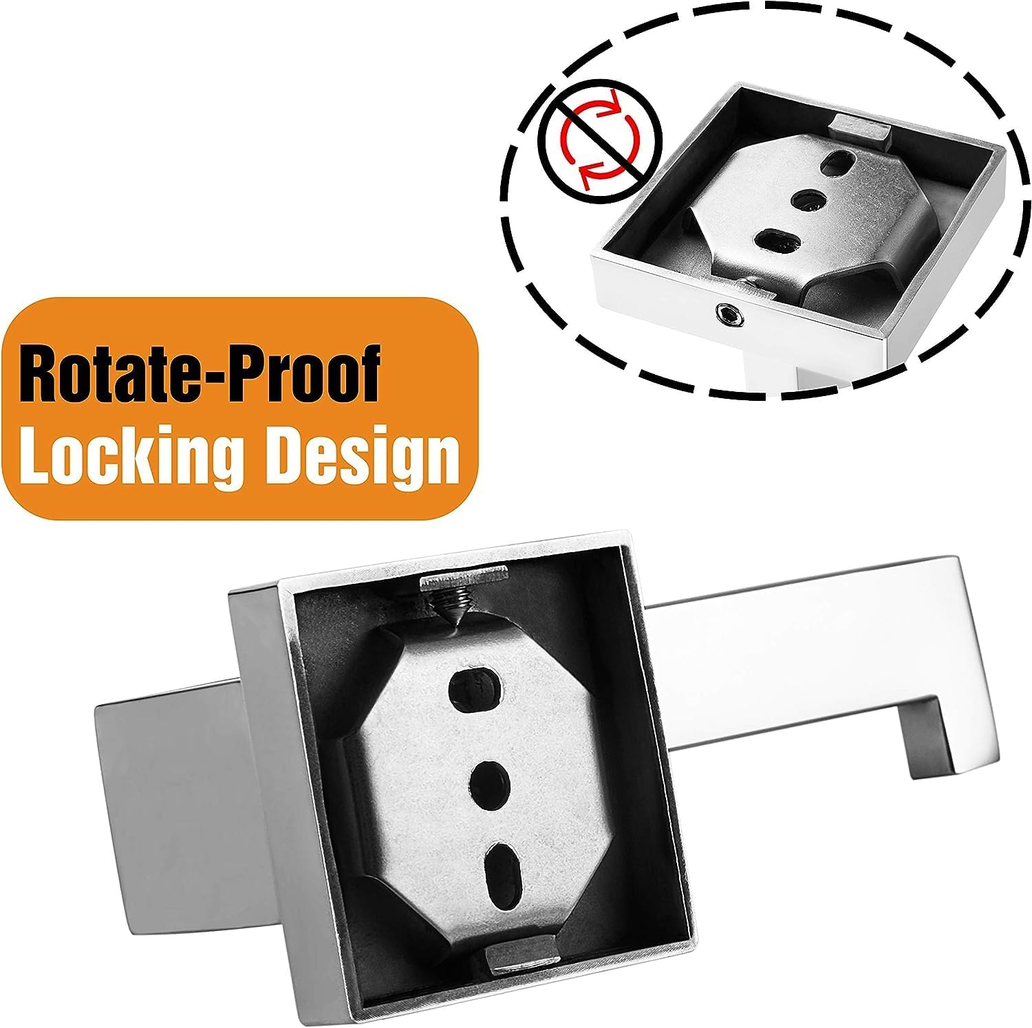 Thumbnail 5 de HITSLAM Chrome Toilet Roll Holder 304