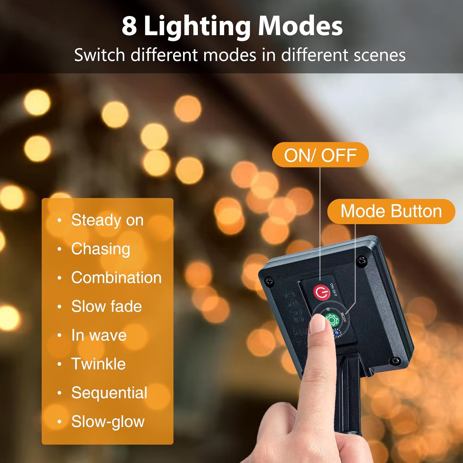 Thumbnail 3 de Peasur 3 Pack Solar Lights Outdoor Garden String: 36m of Warm White LEDs with 8 Modes