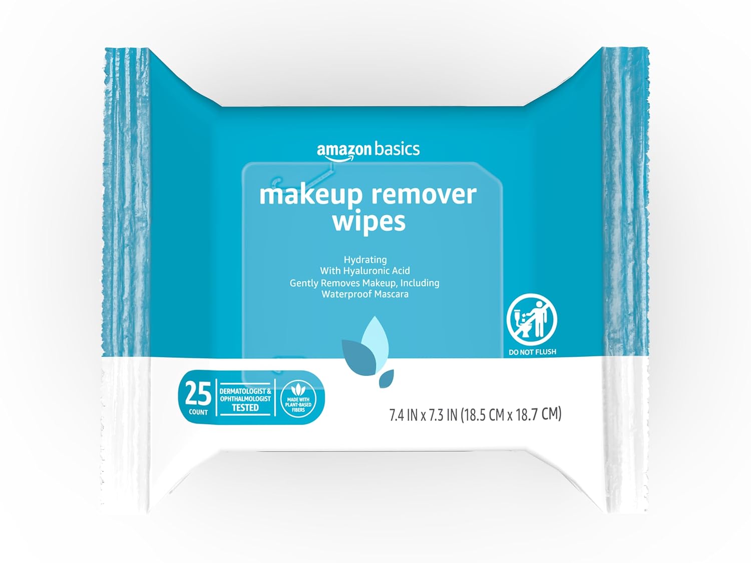 Thumbnail 1 de Amazon Basics Makeup Remover Wipes: Hydrating Cleansing Towelettes with Hyaluronic Acid (2-Pack, 25 Count Each)