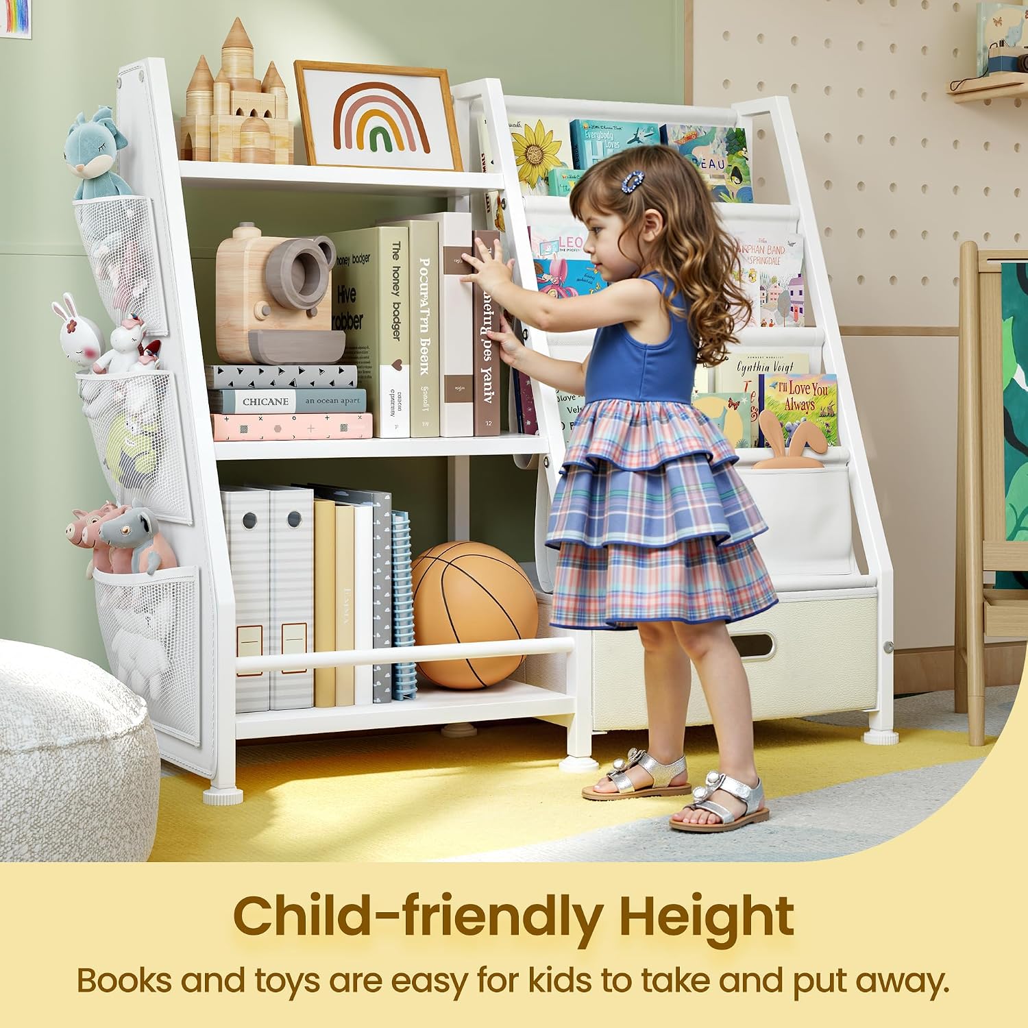 Detalle de GoTiling libreria scaffale portagiochi Montessori a 3 livelli con cassetto per bambini