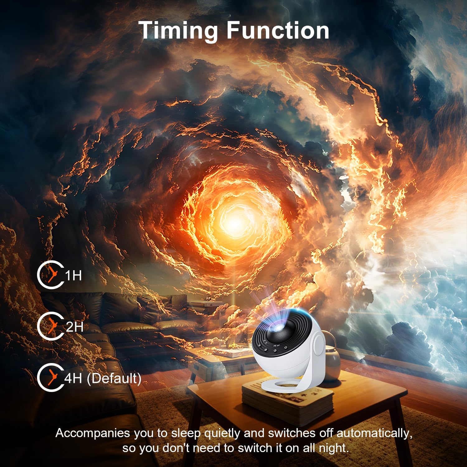 Detalle 1 de Planetarium Projector for Bedroom (13-in-1) Galaxy Star Projector with Timer, Nebula Night Light – White