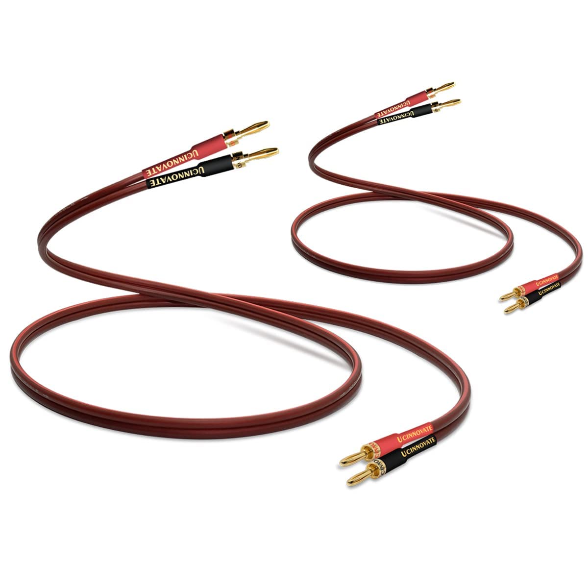 Thumbnail 6 de WOWLED 2 Pack Pure Copper OFC HiFi Speaker Wire (14 AWG) with Gold-Plated Banana Plugs, 2m