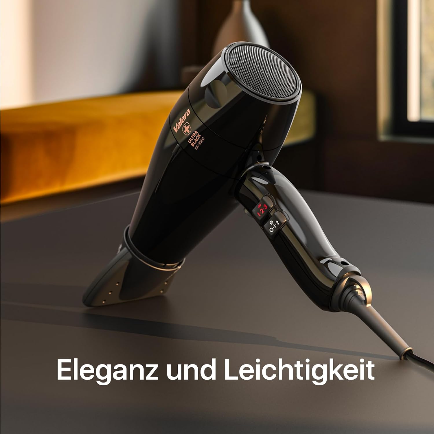 Detalle de Valera Swiss Silent Jet 8500 Ultrablack SXJ 8500 Ultra Black, suszarka 2000 W z jonizacją