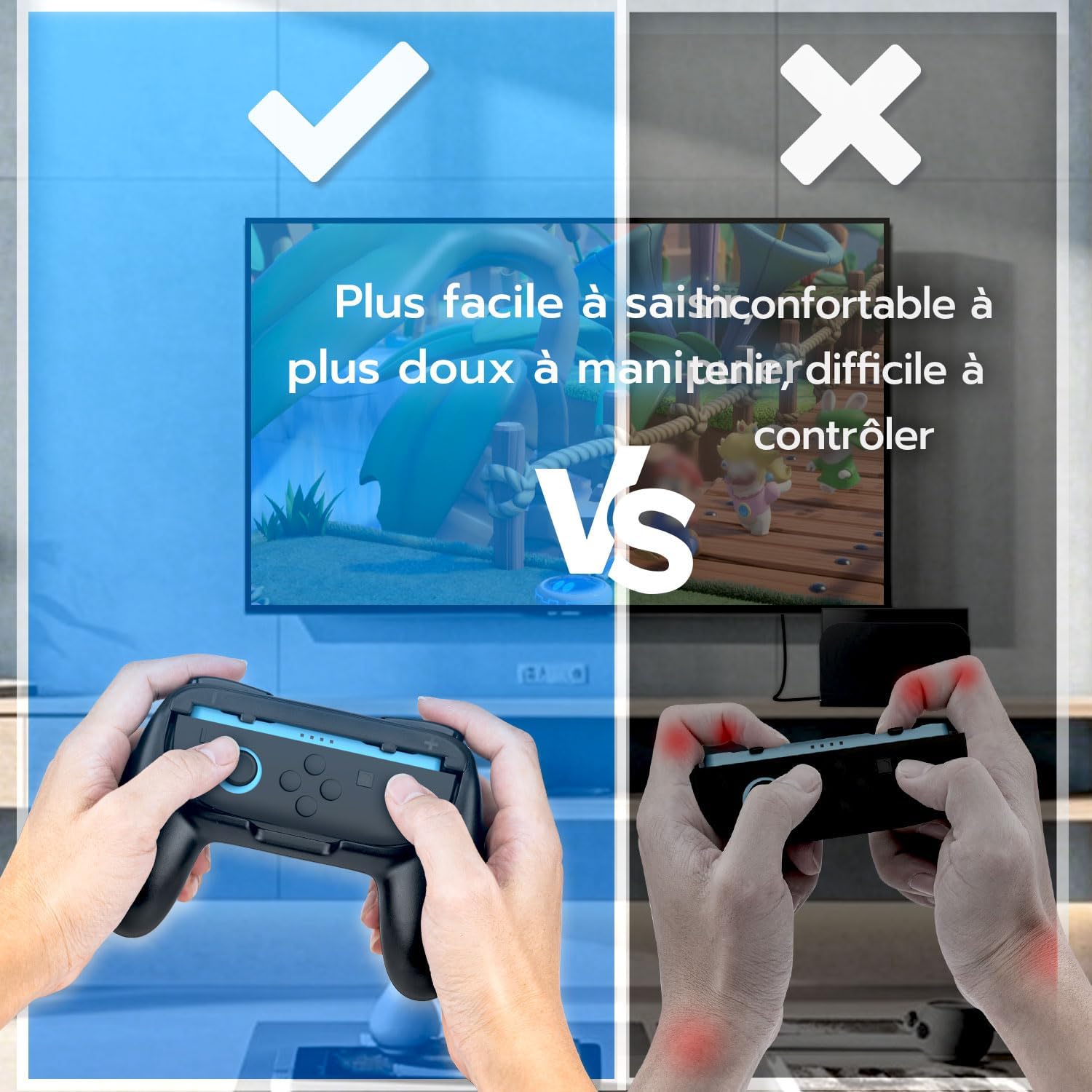 Thumbnail 5 de Tolesum Poignées Joy-Con Switch, lot de 2