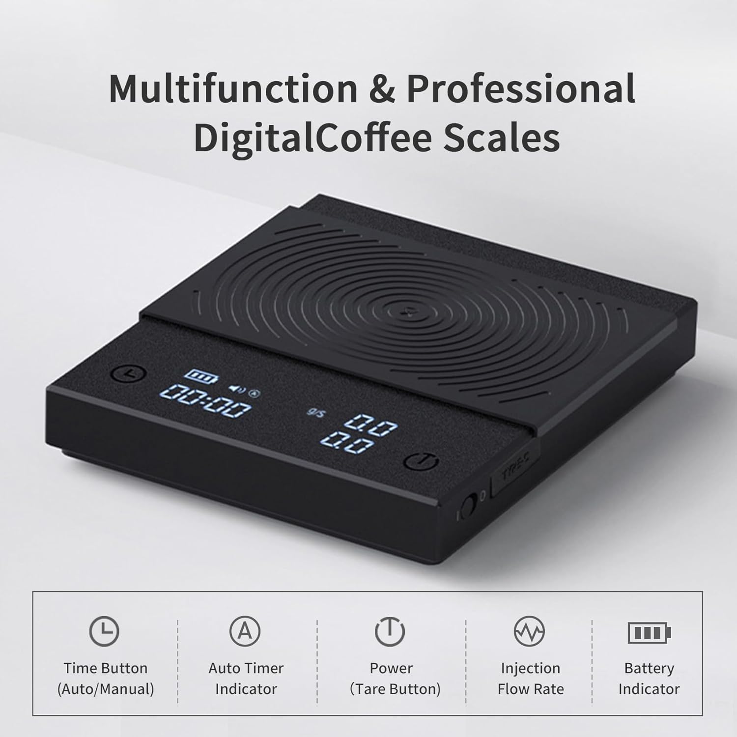 Detalle 2 de TIMEMORE Black Mirror Basic 2.0 Kaffeewaage, 0,1 g