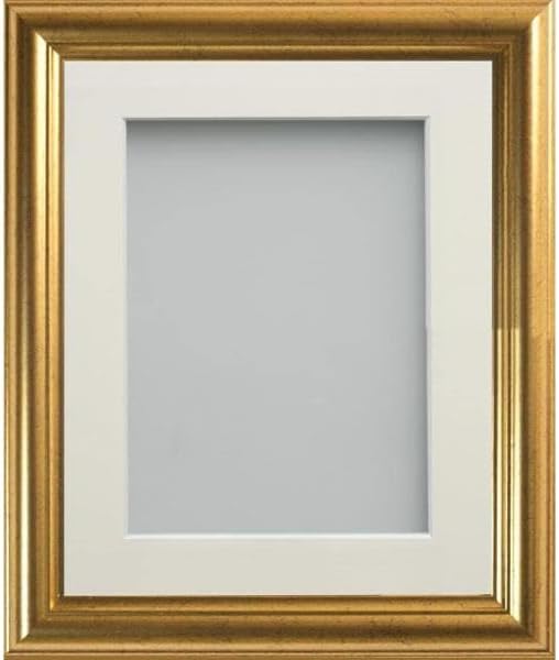 Thumbnail 1 de Frame Company Eldridge Gold 14x11 inch Picture Frame with White Mount (real glass) – holds 10x8 inch photo