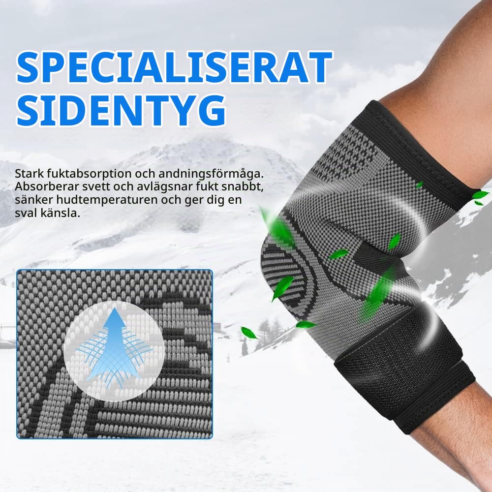 Thumbnail 1 de ACWOO armbågsstöd M, justerbara med resårband i nylon/elastan, 1 par