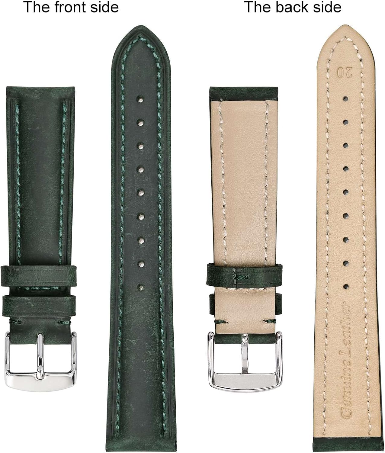 Detalle de BISONSTRAP Bracelet de Montre - Remplacement cuir 14–24mm
