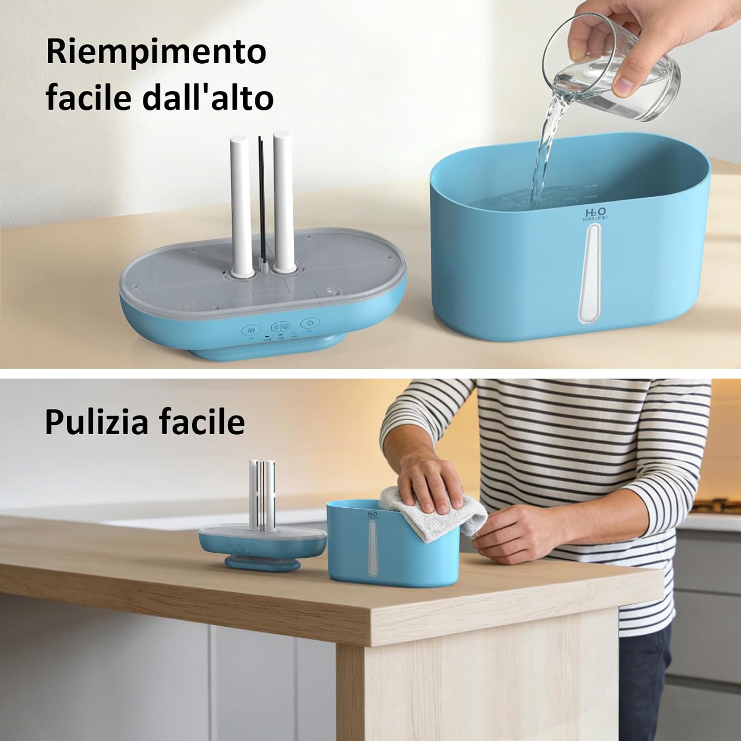 Thumbnail 6 de LKV Umidificatore 2L per Ambiente Bambini con Ugello a Due Vie, Spegnimento Automatico, Timer e Luce Notturna