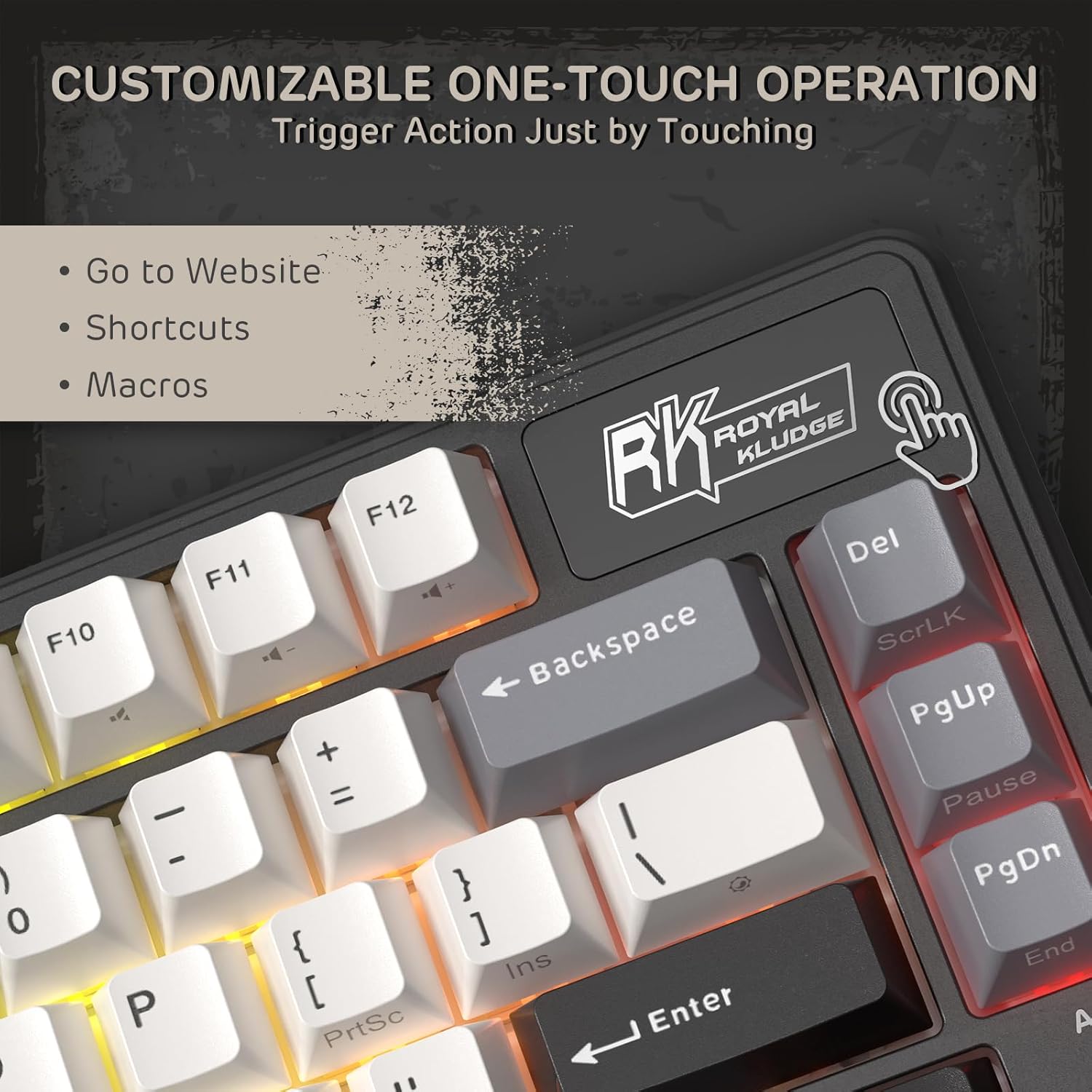 Thumbnail 5 de RK ROYAL KLUDGE L75, clavier mécanique 75 % tri-mode Bluetooth/2,4 GHz/USB-C avec étanchéité et macros