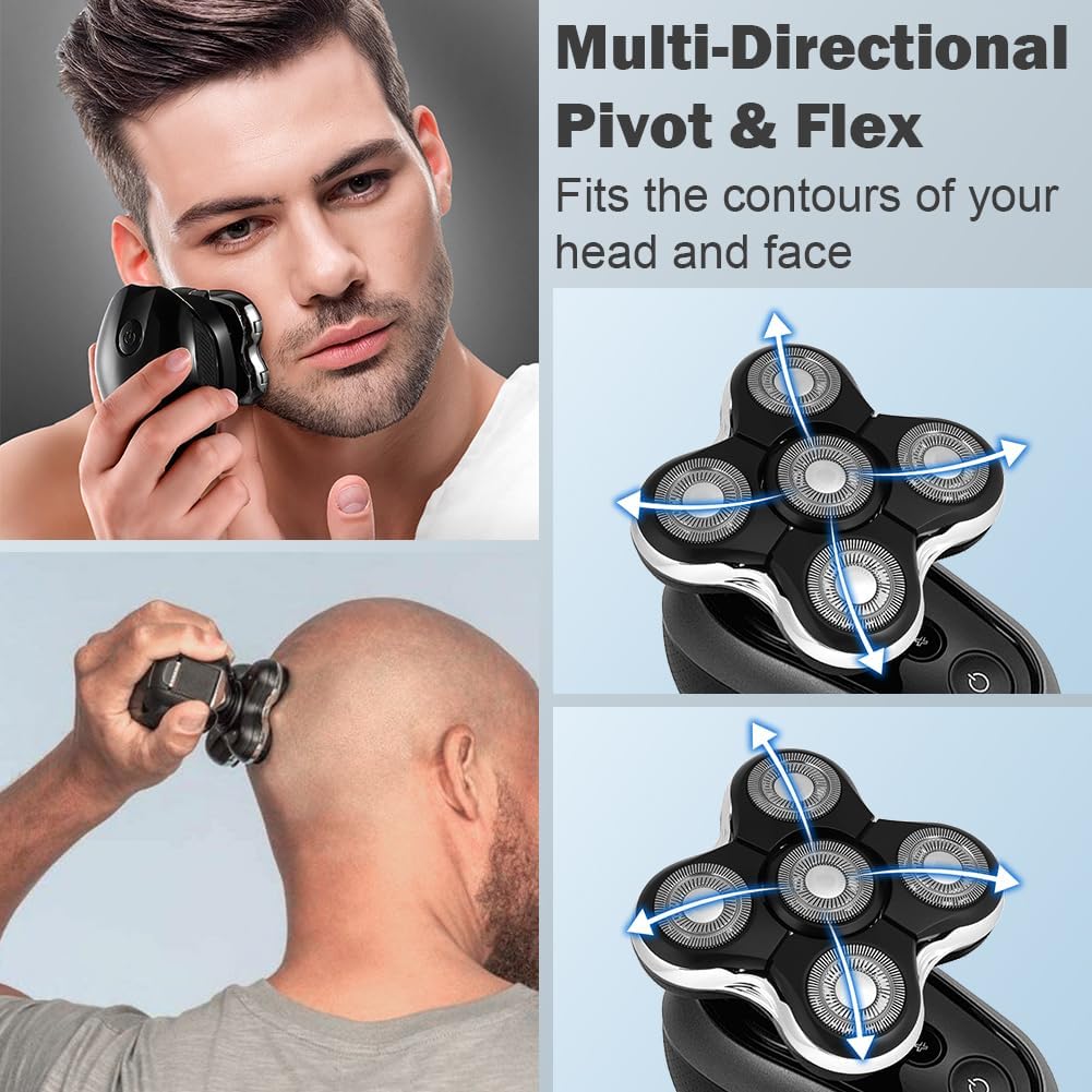 Thumbnail 5 de AOOWU 4826641 Replacement Shaver Heads, 5 Dual-Track Heads for Remington Balder Pro