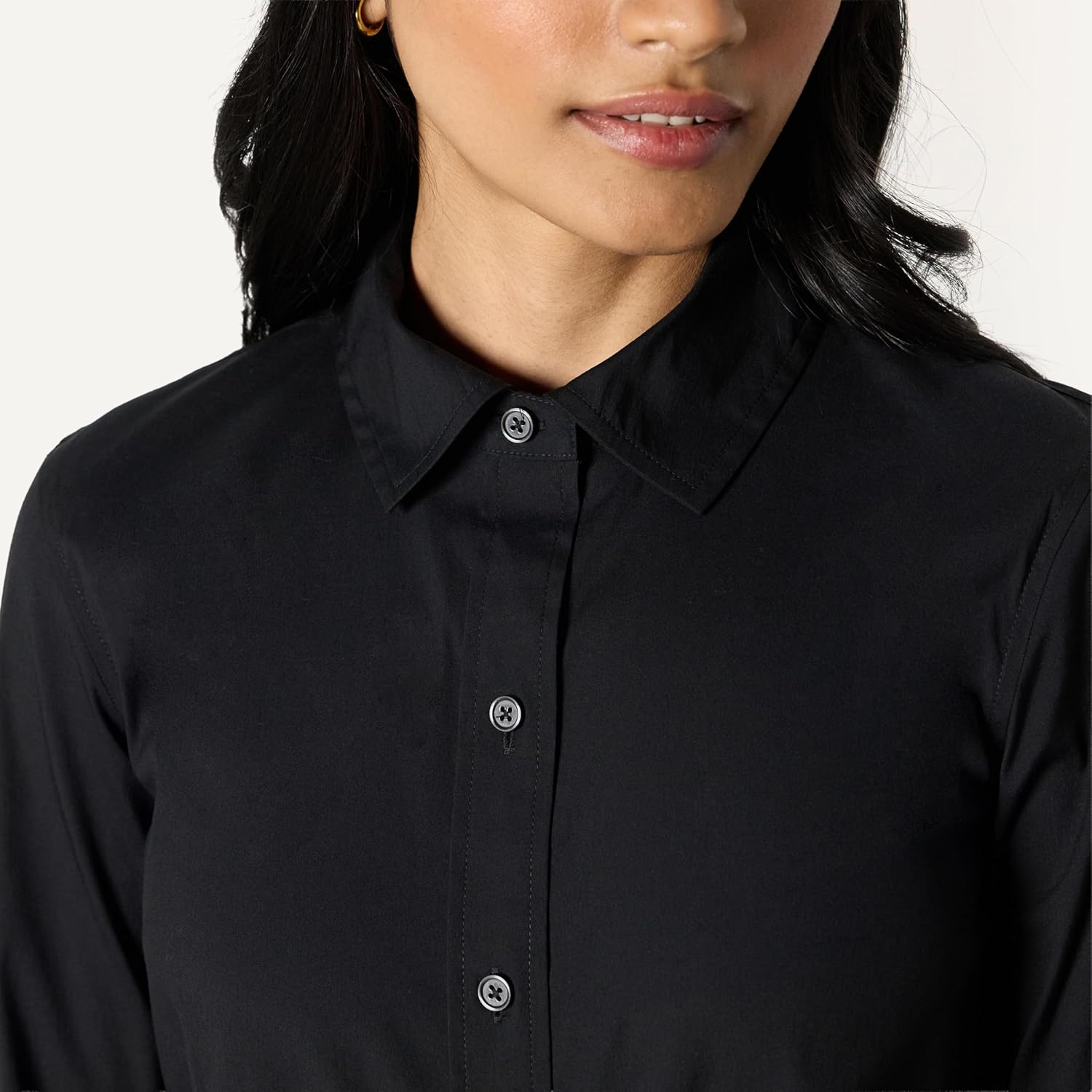 Thumbnail 3 de Amazon Essentials Damen Slim-Fit-Stretch-Popeline-Hemd mit Knöpfen