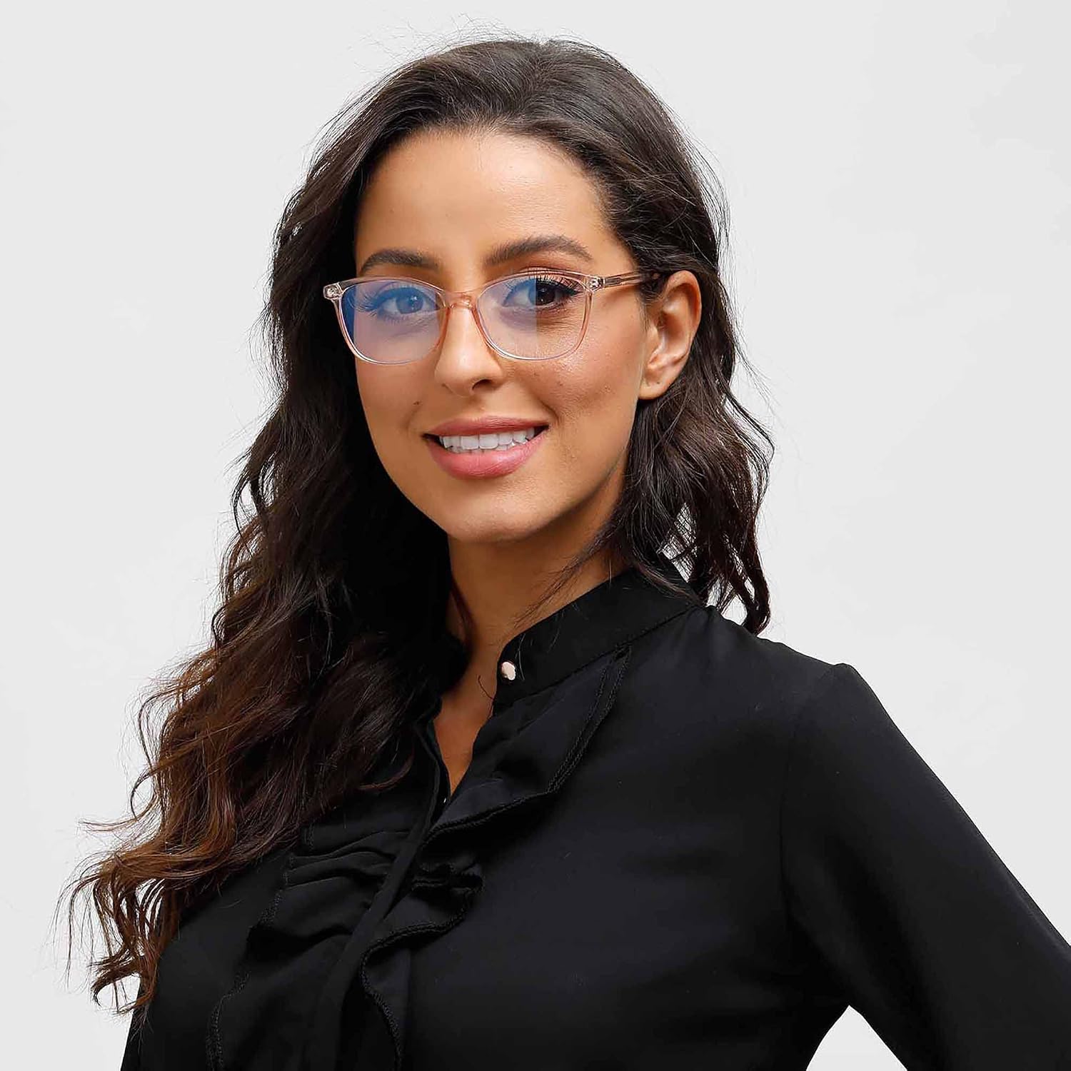 Detalle 2 de Madison Avenue Blaulichtfilter Brille für Damen aus TR90 mit Metallgelenk – Computerbrille ohne Sehstärke
