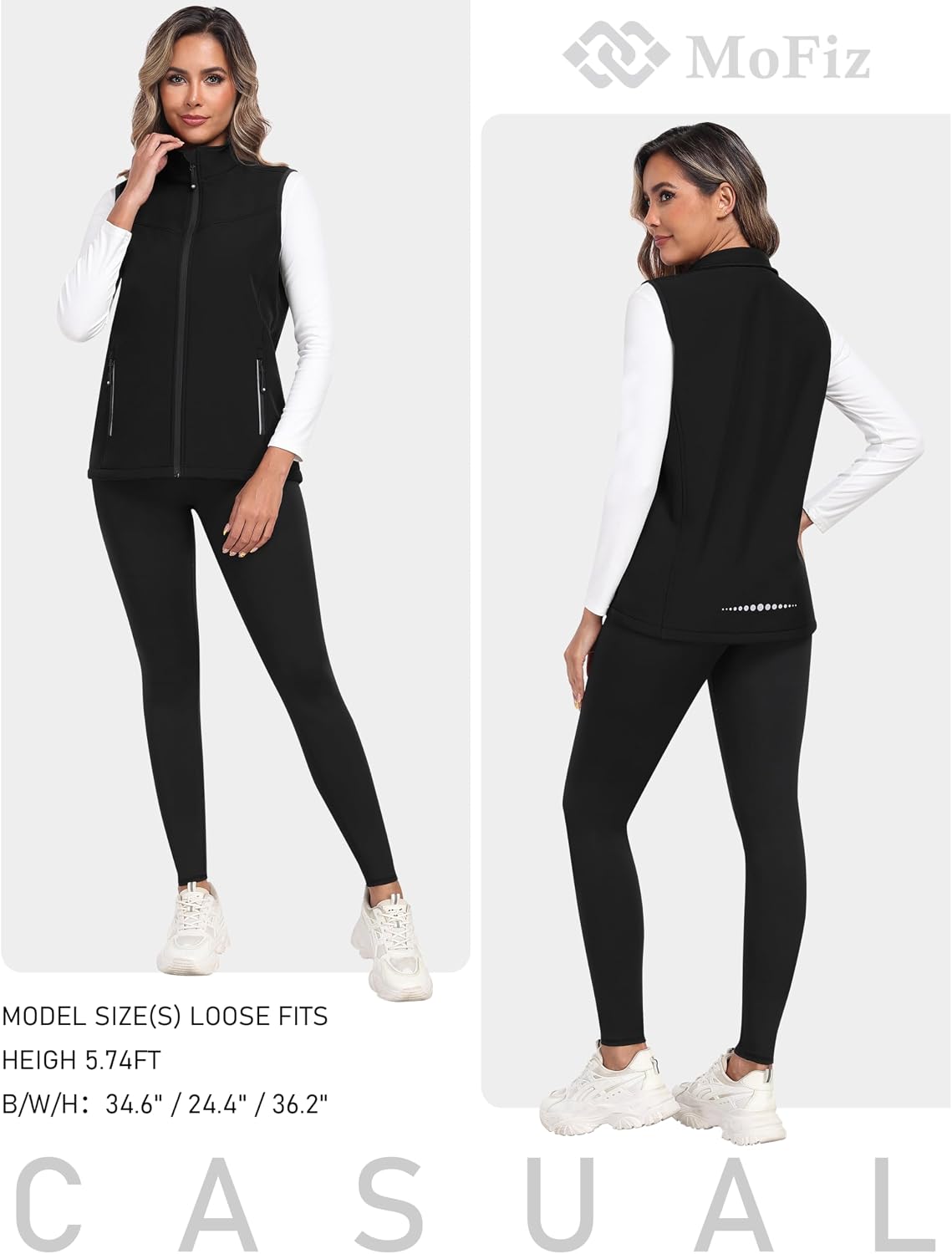 Thumbnail 6 de MoFiz Women's Fleece Lined Softshell Vest — Windproof Jacket