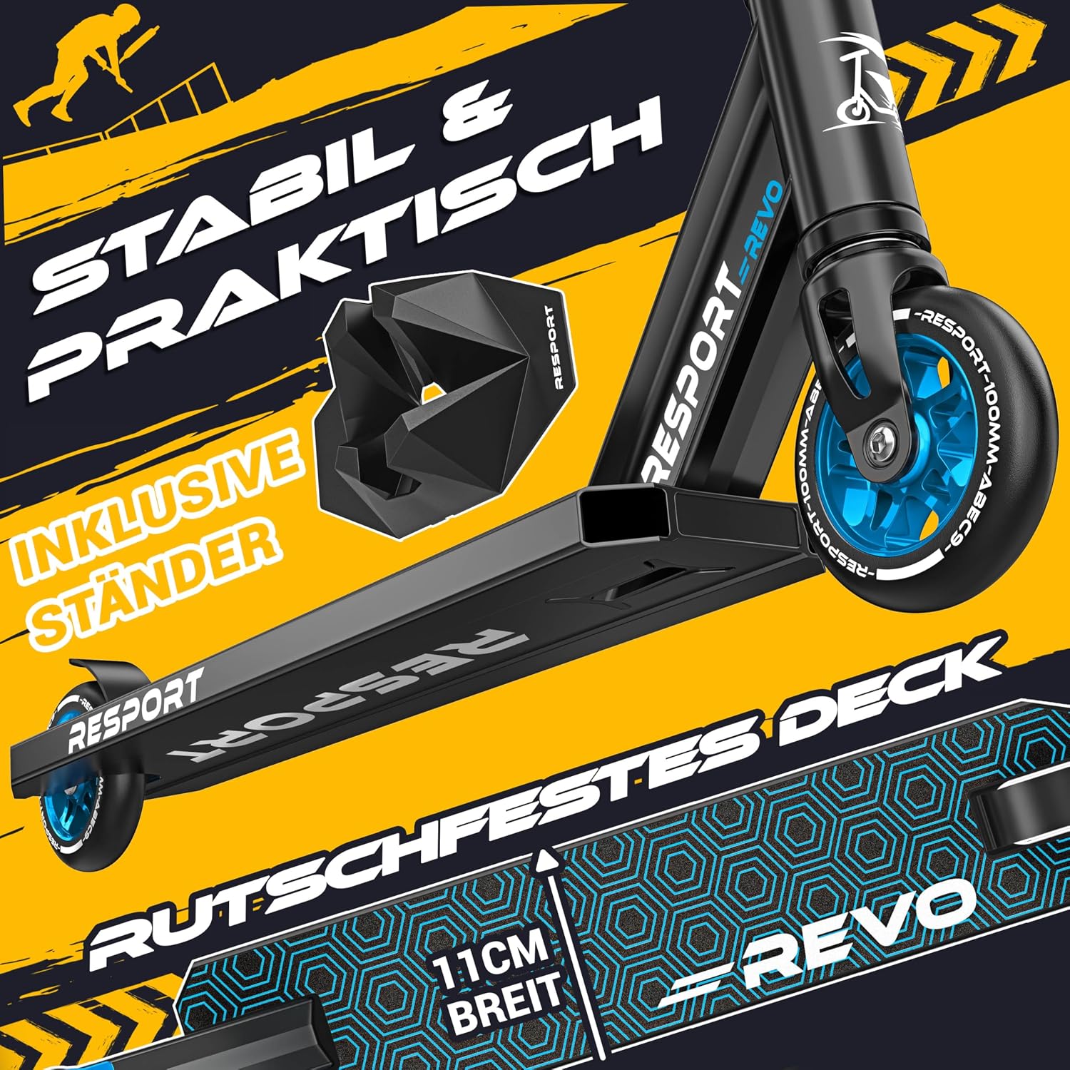 Thumbnail 2 de RE:SPORT REVO Stunt Scooter 100 mm PU Räder