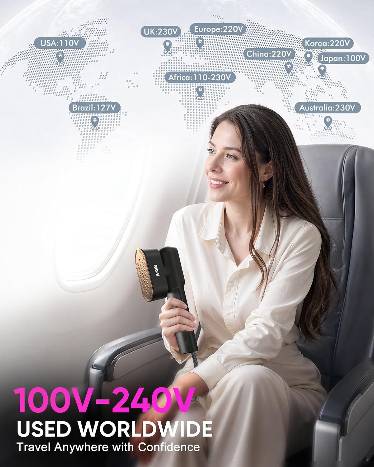 Detalle de Travel Steamer and Iron 2-in-1, 110 mL